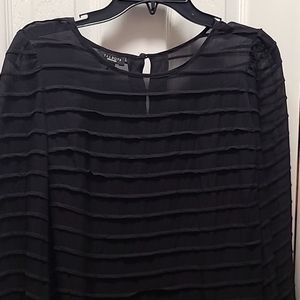 $7 Off - Just Ask -  Talbot's Black blouse